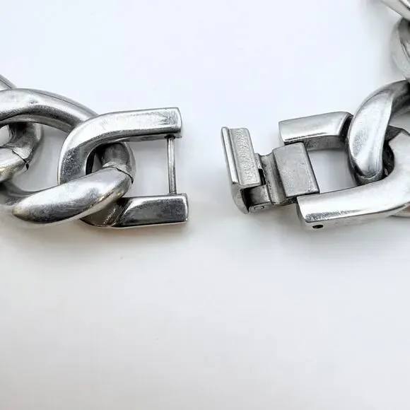 Unisex Gothic Knights Templar Biker Bracelet Cross Curb Rider Stainless Steel 8" - Picture 6 of 9